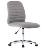 VidaXL Eetkamerstoelen 2 st stof lichtgrijs