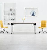 VidaXL Eetkamerstoelen 2 st stof geel