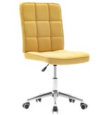 VidaXL Eetkamerstoelen 2 st stof geel