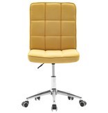 VidaXL Eetkamerstoelen 2 st stof geel