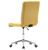 VidaXL Eetkamerstoelen 2 st stof geel