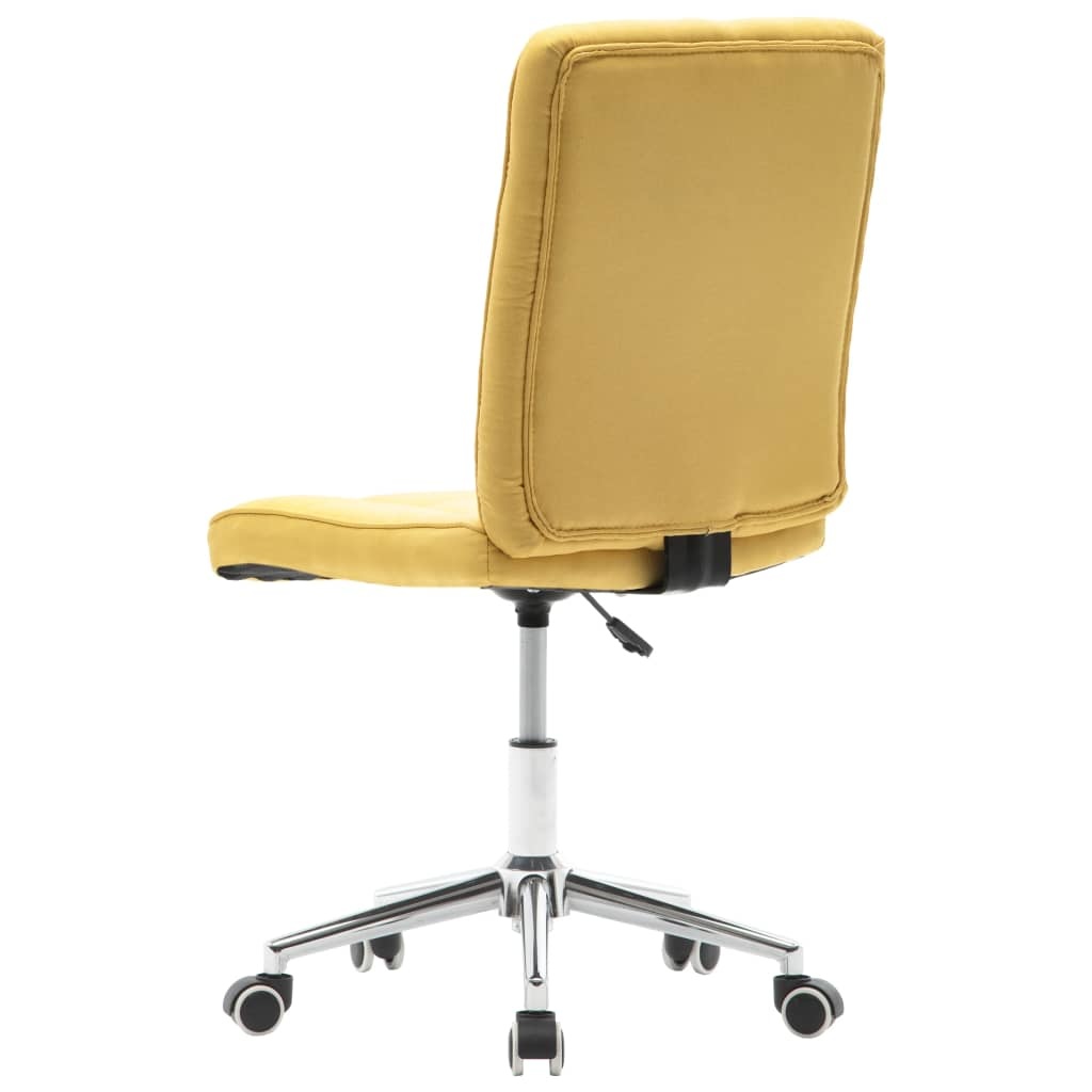 VidaXL Eetkamerstoelen 2 st stof geel