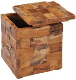 VidaXL Opbergkruk massief teakhout