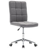 VidaXL Eetkamerstoelen 2 st stof lichtgrijs
