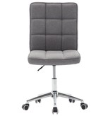VidaXL Eetkamerstoelen 2 st stof lichtgrijs
