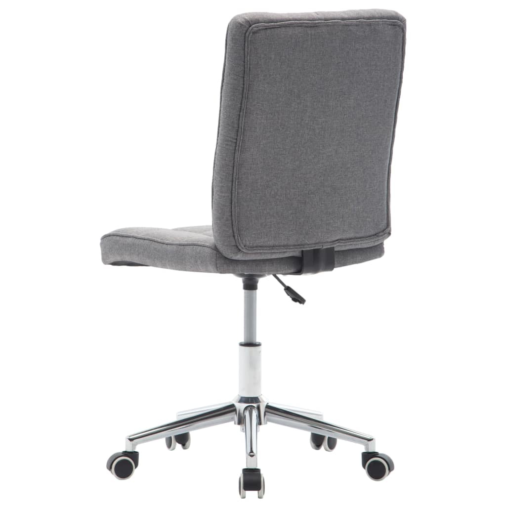 VidaXL Eetkamerstoelen 2 st stof lichtgrijs