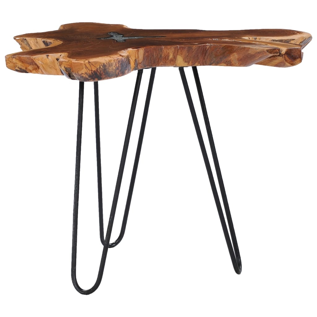 VidaXL Salontafel 70x45 cm massief teakhout en polyresin