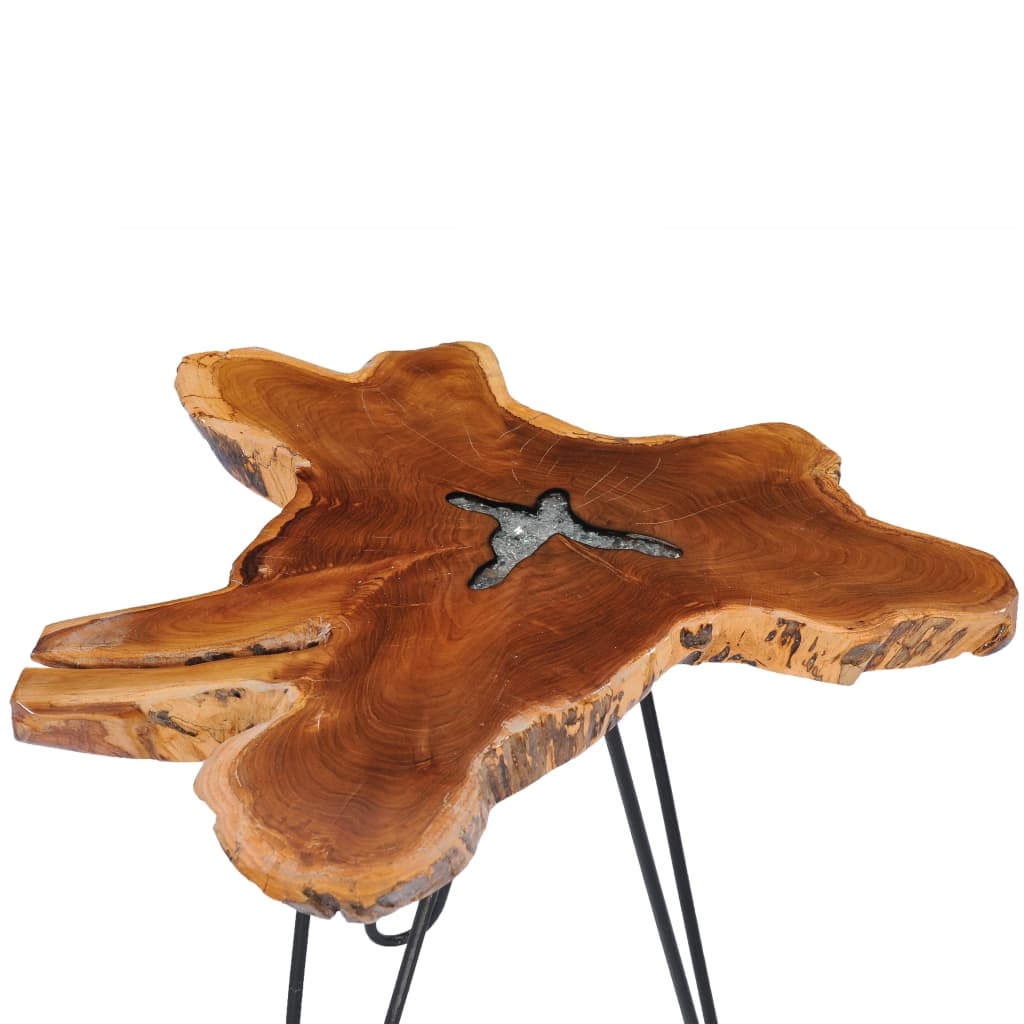 VidaXL Salontafel 70x45 cm massief teakhout en polyresin
