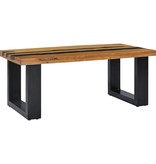 VidaXL Salontafel 100x50x40 cm massief teakhout en lavasteen