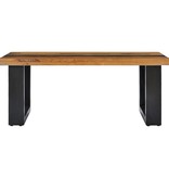 VidaXL Salontafel 100x50x40 cm massief teakhout en lavasteen