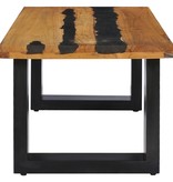 VidaXL Salontafel 100x50x40 cm massief teakhout en lavasteen