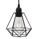 vidaXL Plafondlamp met diamantvorm 3xE27 zwart