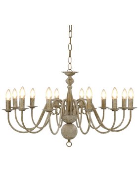 VidaXL Kroonluchter 12xE14 antiekwit