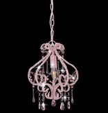 VidaXL Plafondlamp met kralen rond E14 roze