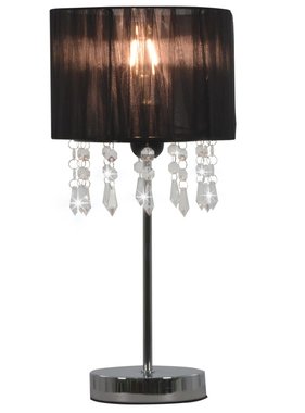 VidaXL Bureaulamp rond E27 zwart