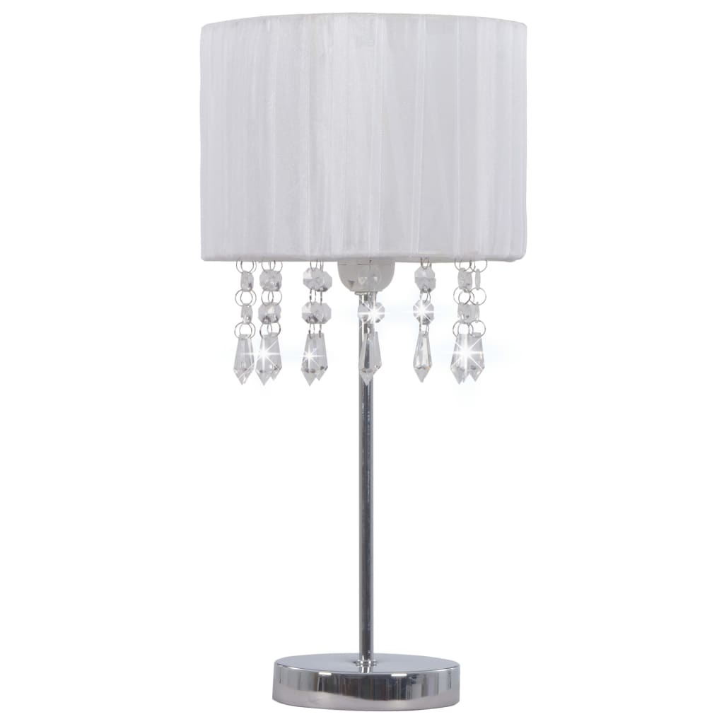 vidaXL Bureaulamp rond E27 wit