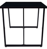 VidaXL Eettafel 180x90x75 cm gehard glas zwart