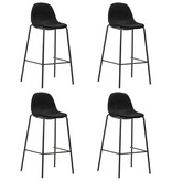 VidaXL Barstoelen 4 st stof zwart