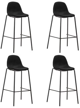 VidaXL Barstoelen 4 st stof zwart