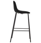 VidaXL Barstoelen 4 st stof zwart