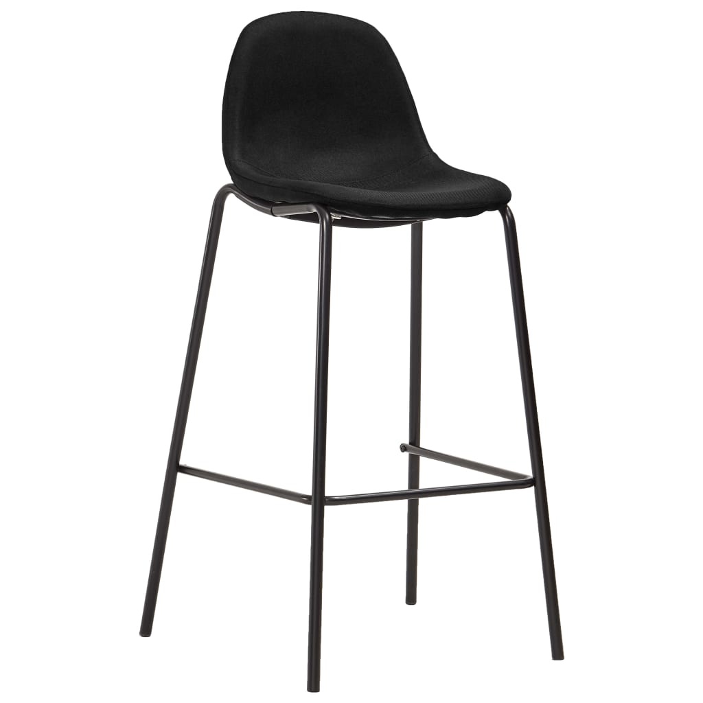 VidaXL Barstoelen 2 st stof zwart