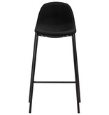 VidaXL Barstoelen 2 st stof zwart