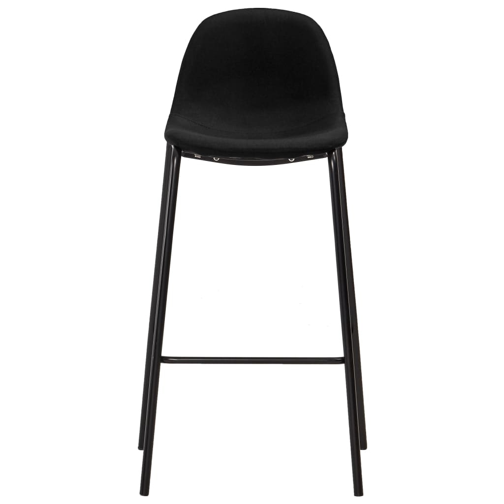 VidaXL Barstoelen 2 st stof zwart