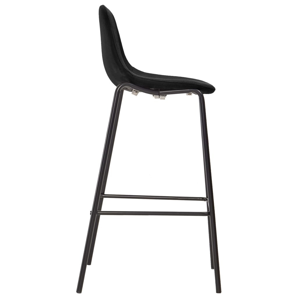 VidaXL Barstoelen 2 st stof zwart