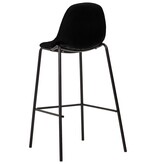 VidaXL Barstoelen 2 st stof zwart