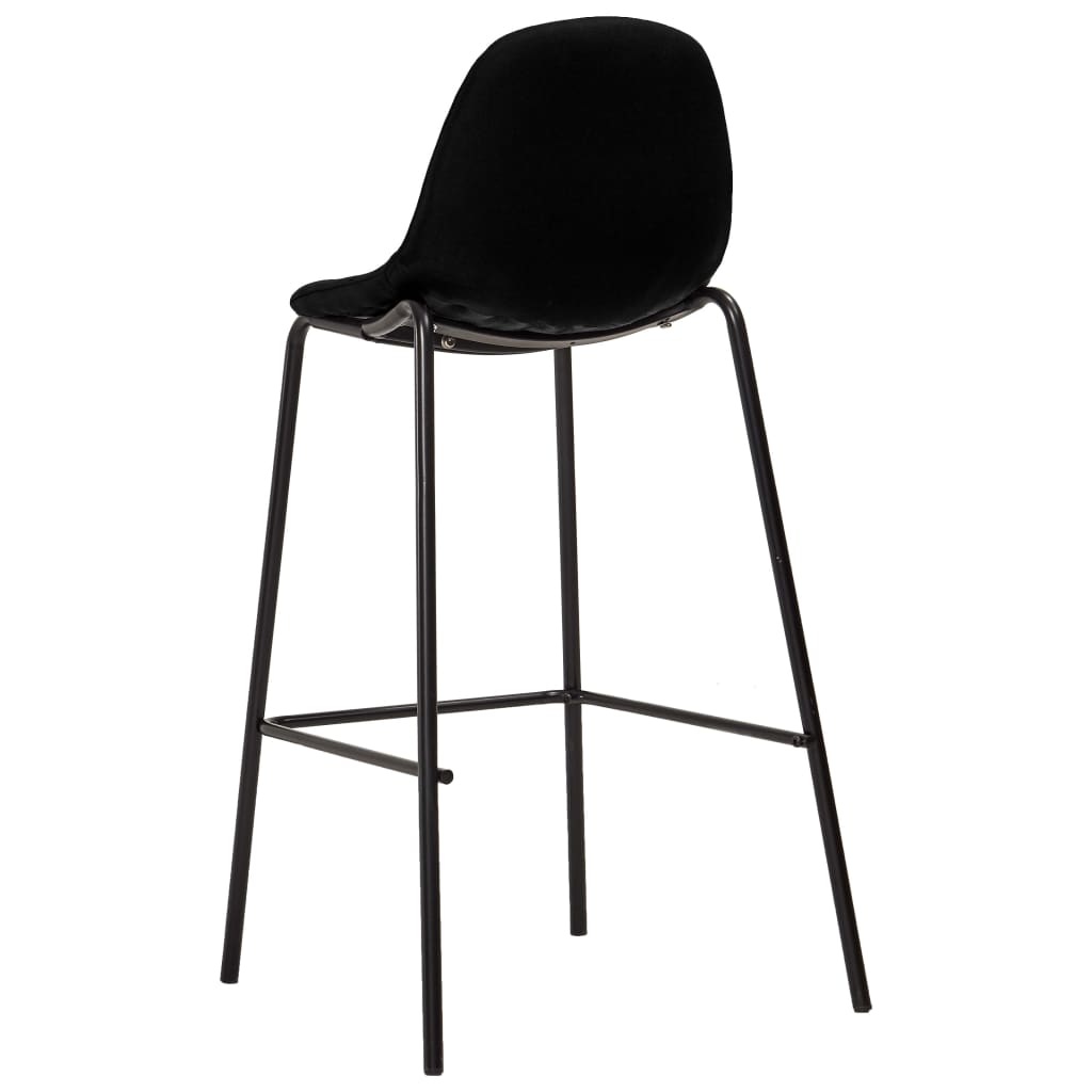 VidaXL Barstoelen 2 st stof zwart