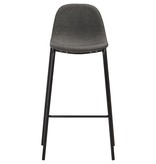 VidaXL Barstoelen 2 st stof donkergrijs