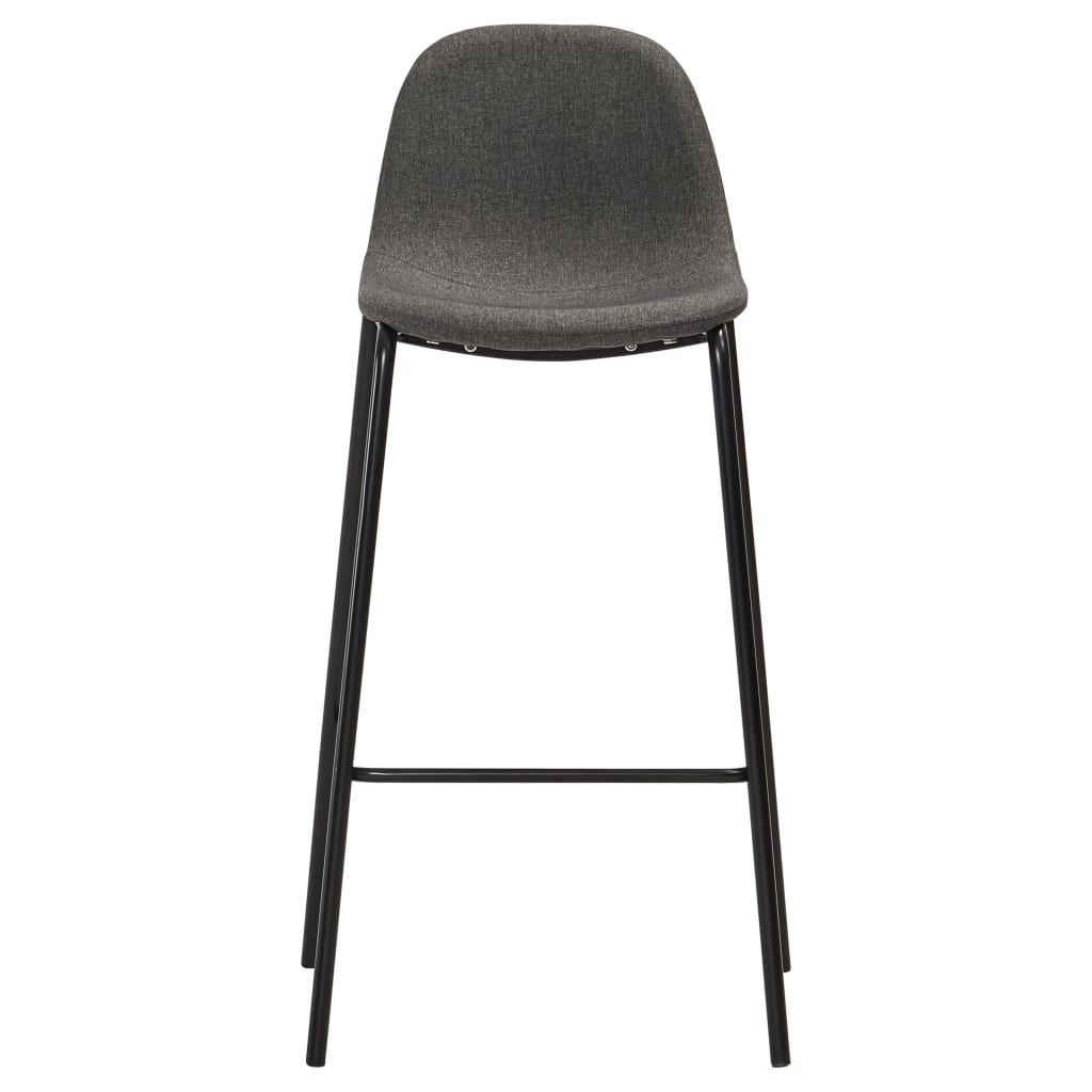 VidaXL Barstoelen 2 st stof donkergrijs