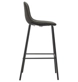 VidaXL Barstoelen 2 st stof donkergrijs