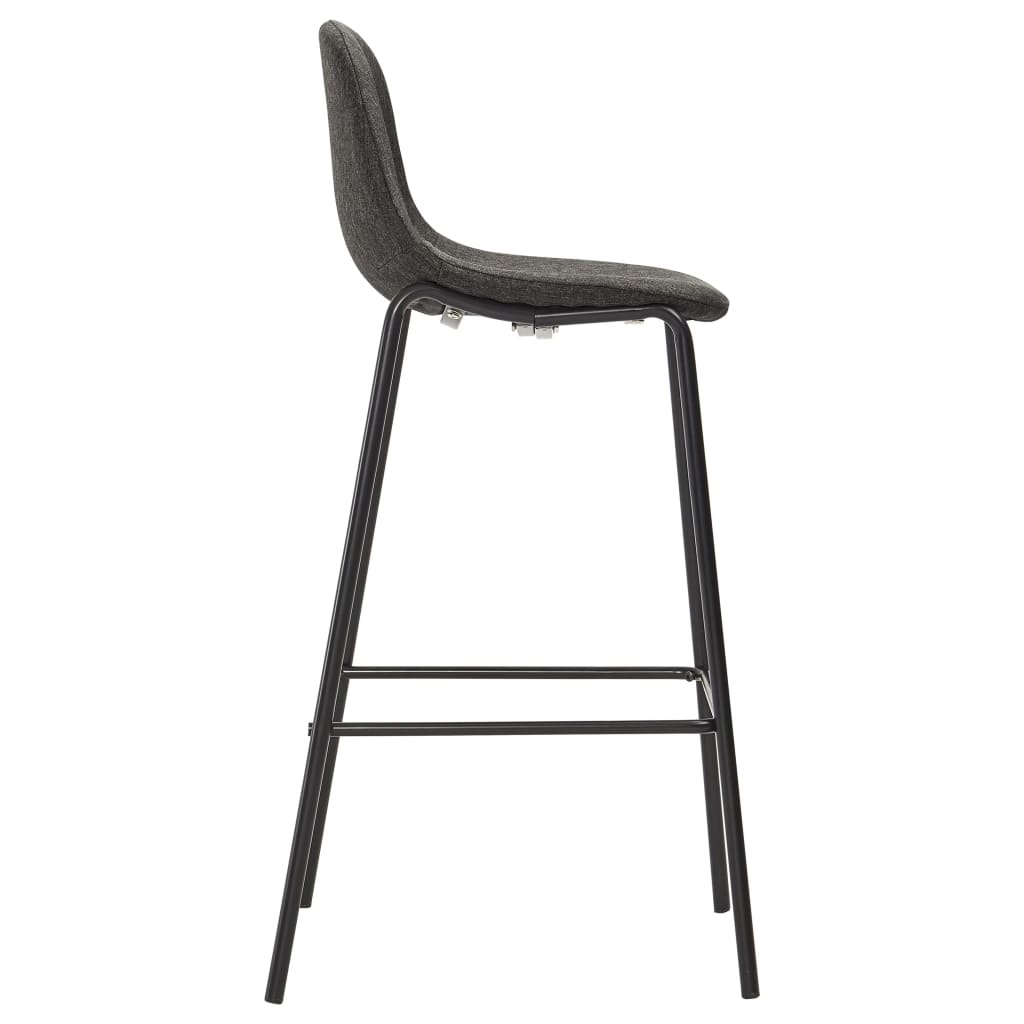 VidaXL Barstoelen 2 st stof donkergrijs