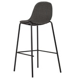 VidaXL Barstoelen 2 st stof donkergrijs