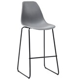 VidaXL Barstoelen 4 st kunststof grijs
