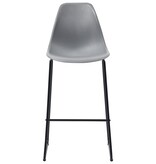VidaXL Barstoelen 4 st kunststof grijs