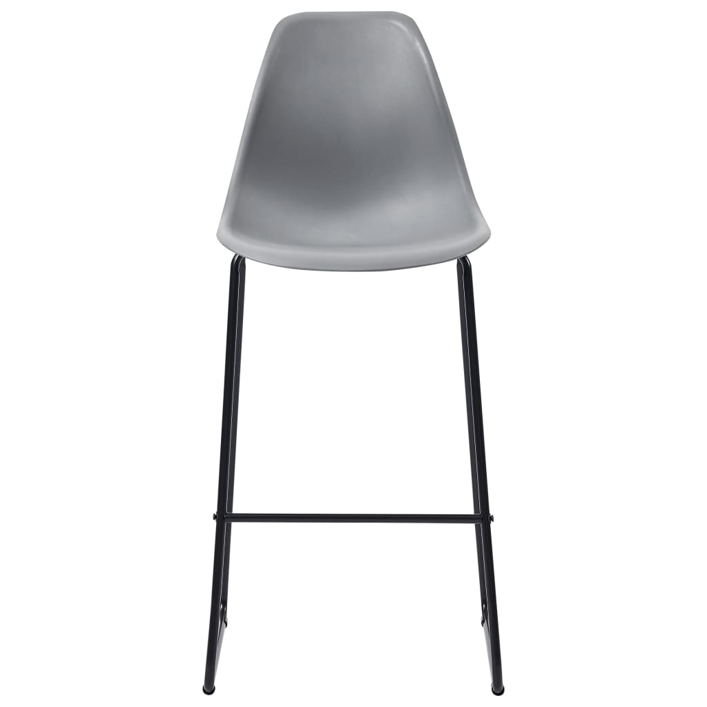 VidaXL Barstoelen 4 st kunststof grijs