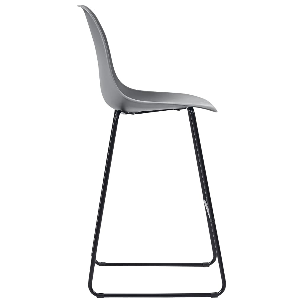 VidaXL Barstoelen 4 st kunststof grijs