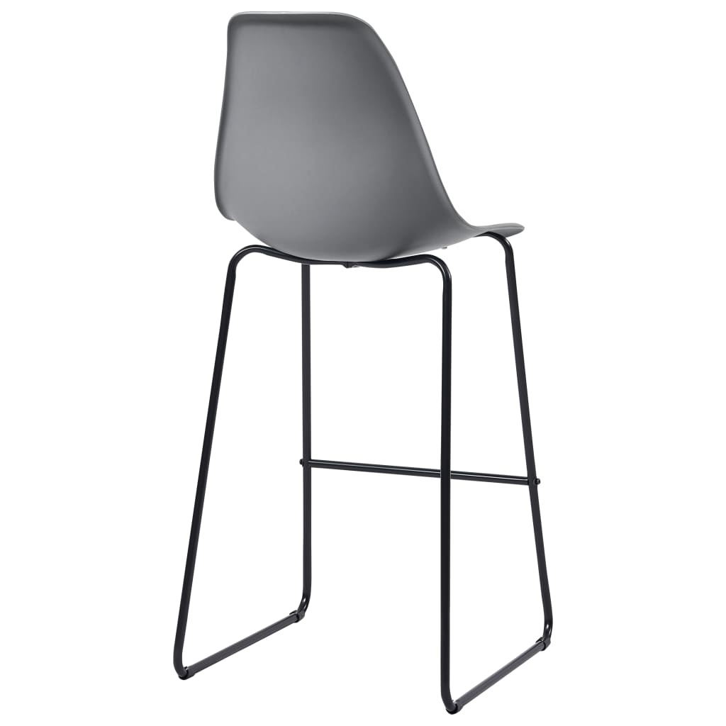 VidaXL Barstoelen 4 st kunststof grijs