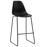 VidaXL Barstoelen 4 st kunststof zwart