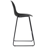 VidaXL Barstoelen 4 st kunststof zwart