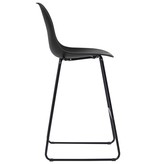 VidaXL Barstoelen 2 st kunststof zwart