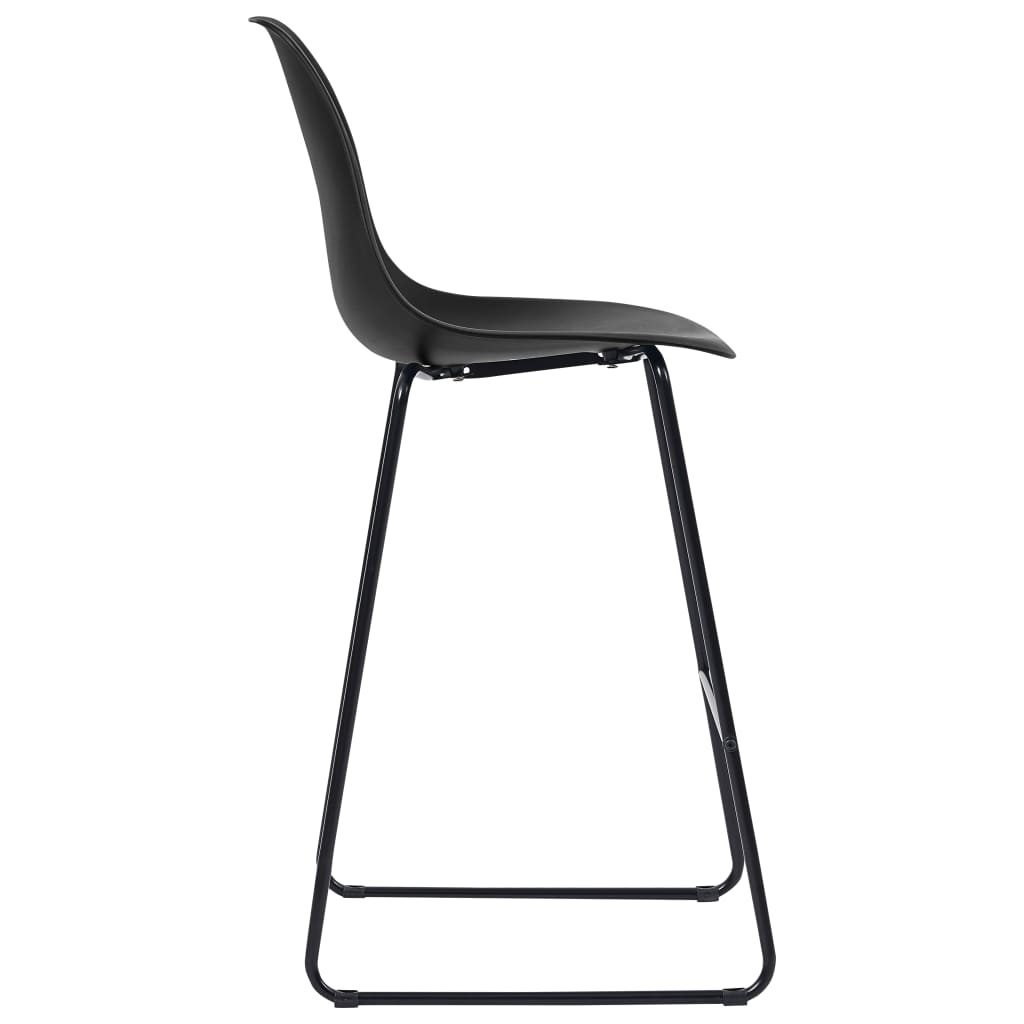 VidaXL Barstoelen 2 st kunststof zwart