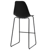 VidaXL Barstoelen 2 st kunststof zwart