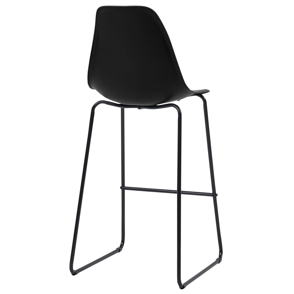 VidaXL Barstoelen 2 st kunststof zwart