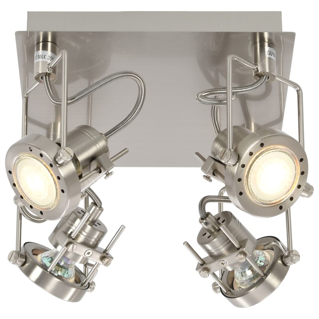 VidaXL Spotlight viervoudig GU10 zilverkleurig