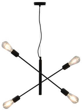 VidaXL Plafondlamp E27 zwart