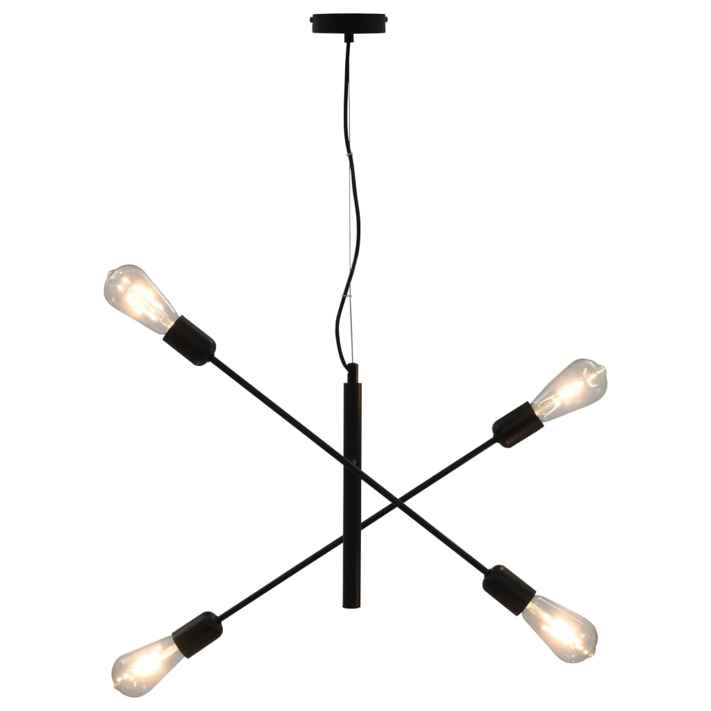 vidaXL Plafondlamp E27 zwart