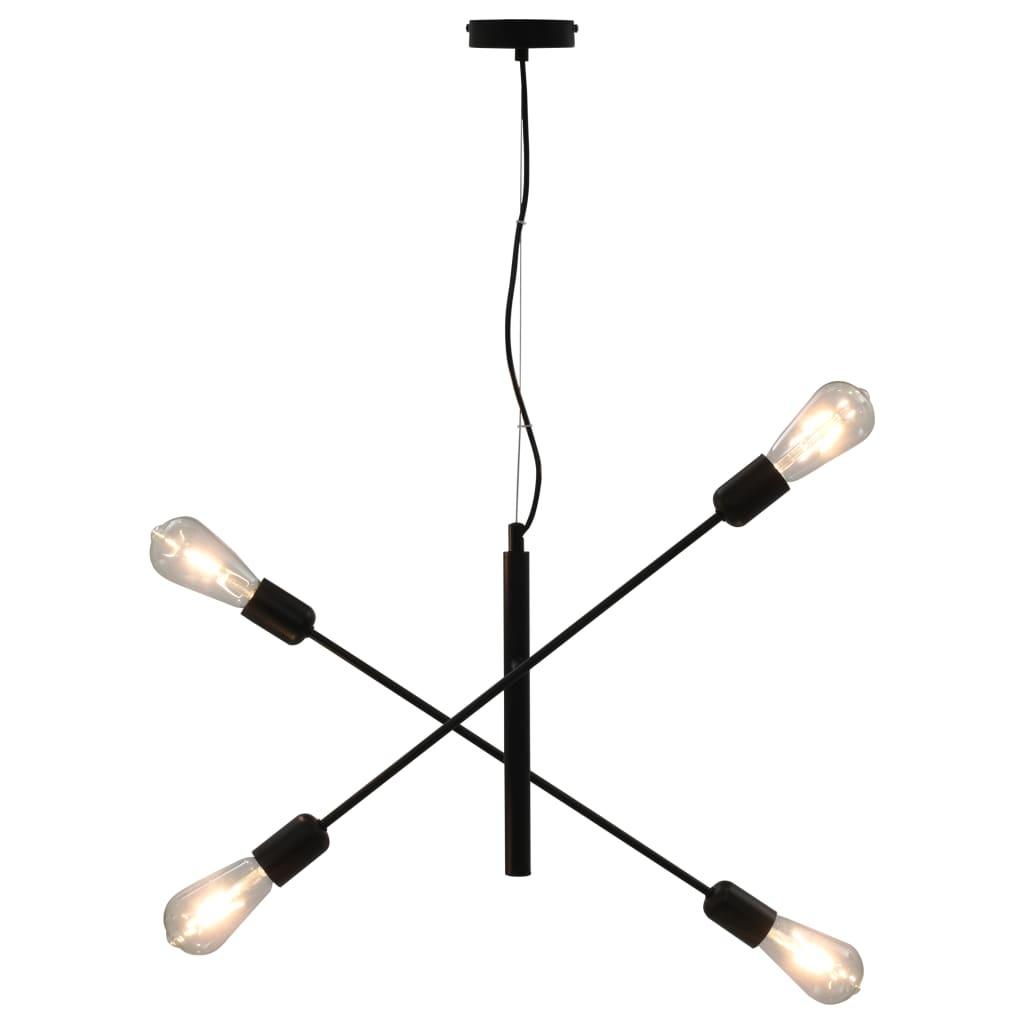 vidaXL Plafondlamp E27 zwart